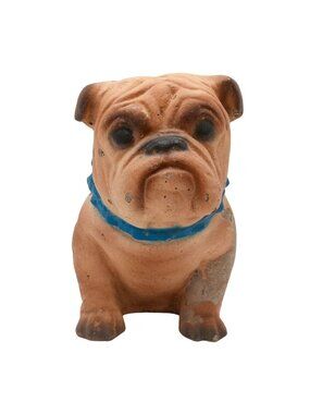 Vintage Bulldog Cement Sculpture Dog Mack Yard Art Statue 7 Inch Cozy Decor